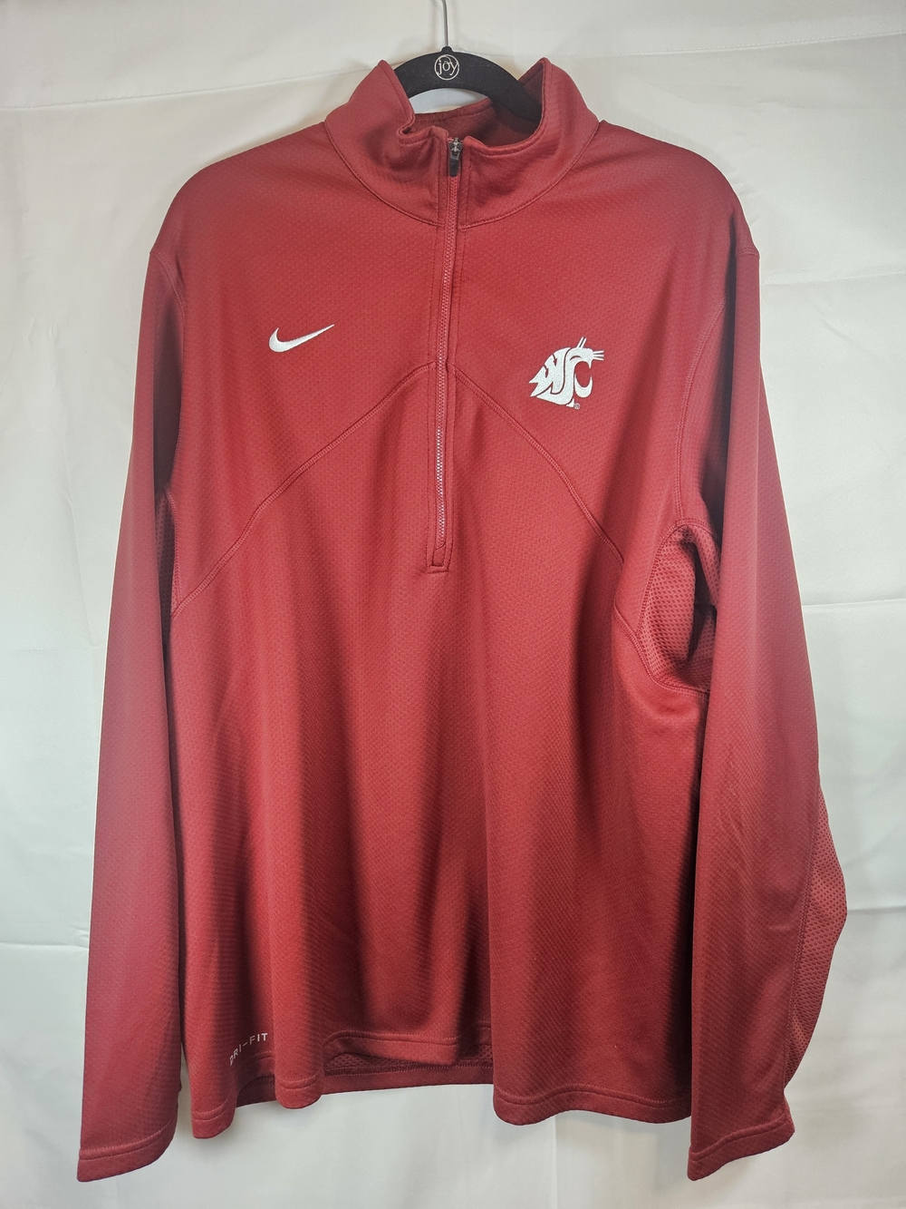 Nike Dri-Fit Red Washington State Cougars 1/4 Zip Pullover Collage Casual sporty